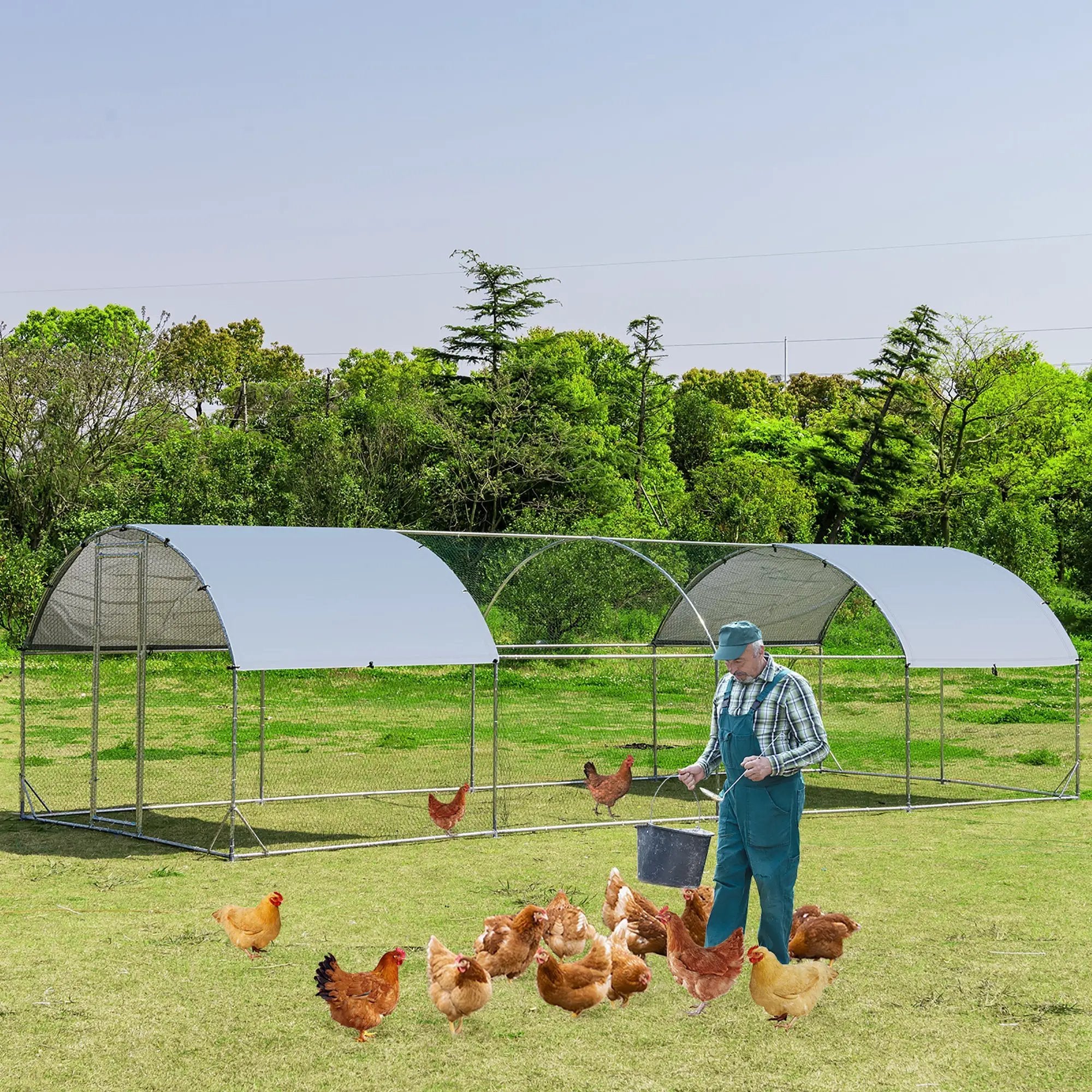 Large Metal Chicken Coop with Cover by DirectDeals