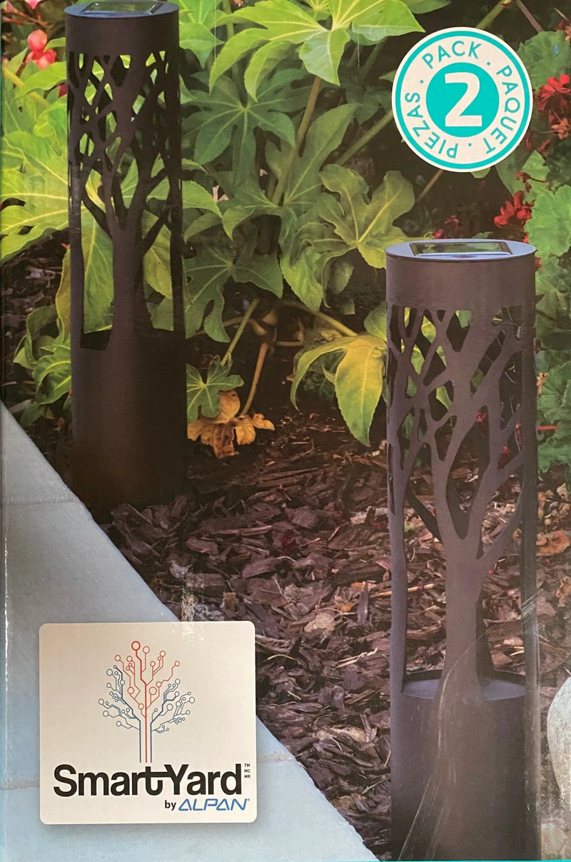 SmartYard 10-Lumen Solar Bollard Light with Tree Design LED 2-Pack by Outdoor Solar Outlet