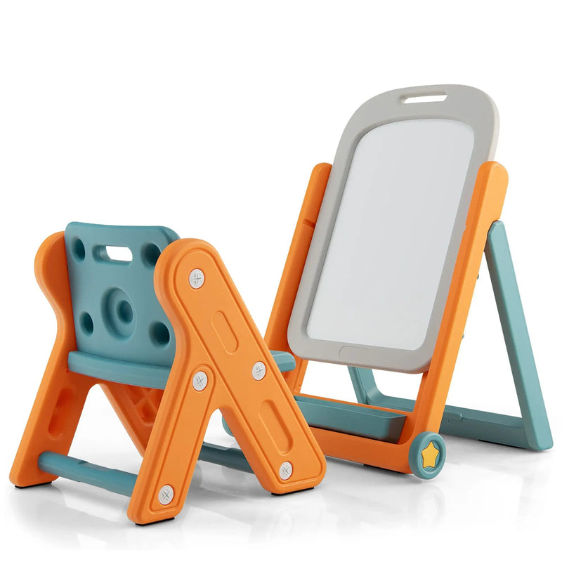 Kids Height Adjustable Art Easel Set with Chair by DirectDeals