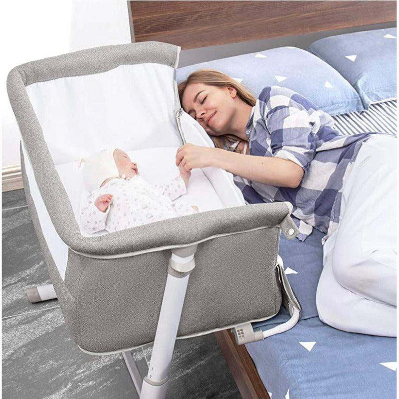 SYCYH Baby Bassinet, Bedside Sleeper for Baby with Comfy Mattress, Adjustable Bedside Crib with 9 Height Positions, Easy to Assemble Bassinets for Baby by Selzalot