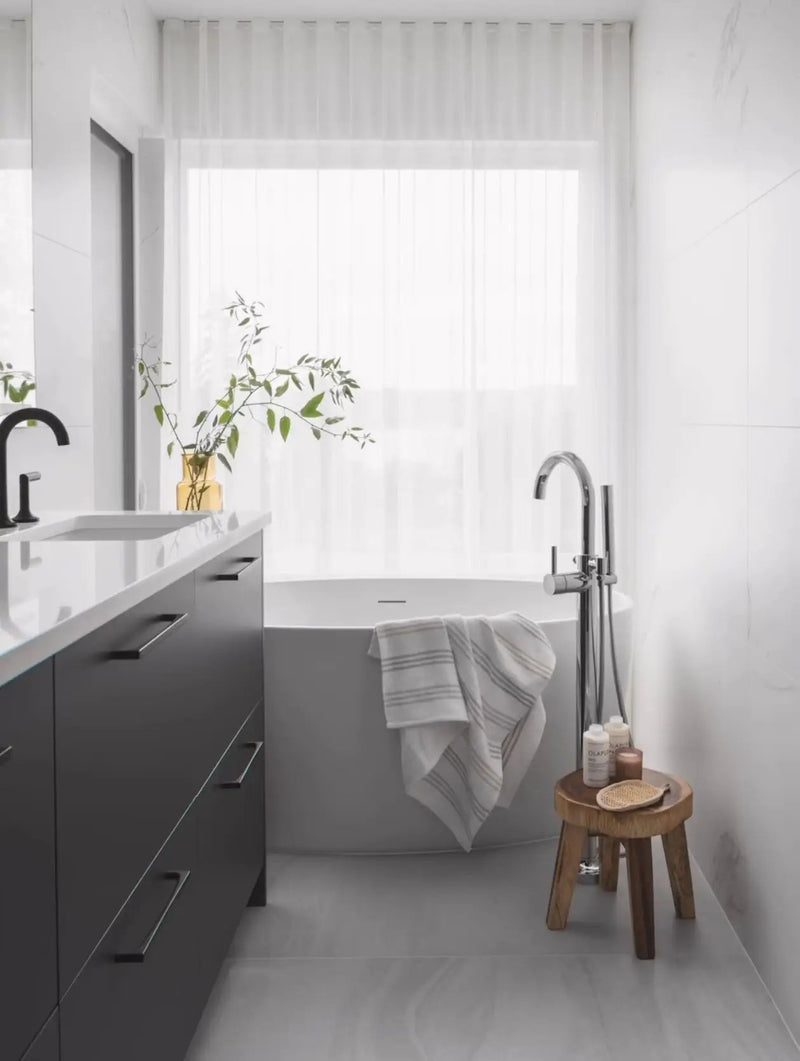 Zeek Floor Tub Filler Faucet Chrome F-TC50 by ZEEK