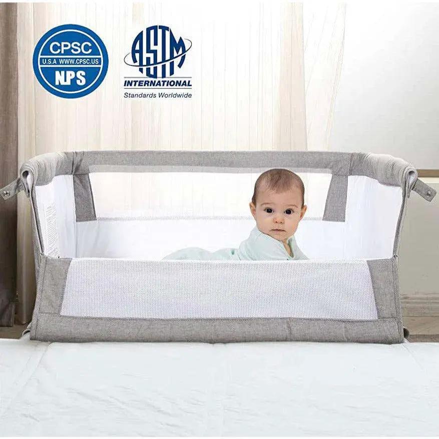 SYCYH Baby Bassinet, Bedside Sleeper for Baby with Comfy Mattress, Adjustable Bedside Crib with 9 Height Positions, Easy to Assemble Bassinets for Baby by Selzalot