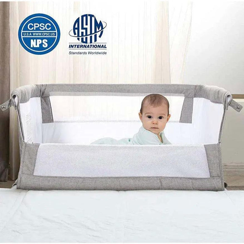 SYCYH Baby Bassinet, Bedside Sleeper for Baby with Comfy Mattress, Adjustable Bedside Crib with 9 Height Positions, Easy to Assemble Bassinets for Baby by Selzalot