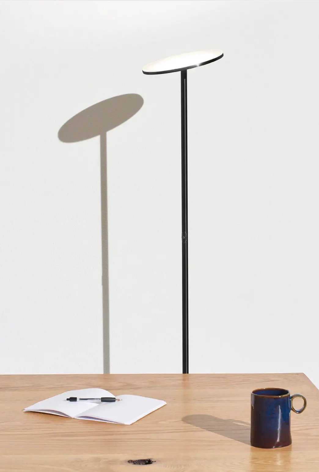 Sky Moon LED Torchiere Super Bright Floor Lamp - High Lumen Light for Living Rooms & Offices - Dimmable by Outdoor Solar Outlet