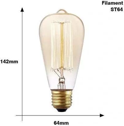 48Ft Pro Vintage Edition Plug-In Outdoor Heavy Quality 40W Commercial String Lights-15 Bulbs by Outdoor Solar Outlet