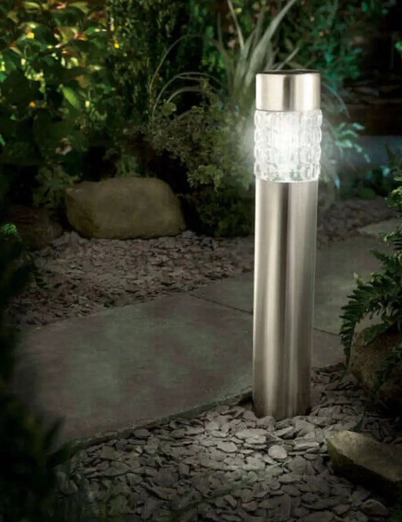 High End Modern Stainless Steel Solar Powered LED Bollard Pathway Light -15 Pack by Outdoor Solar Outlet