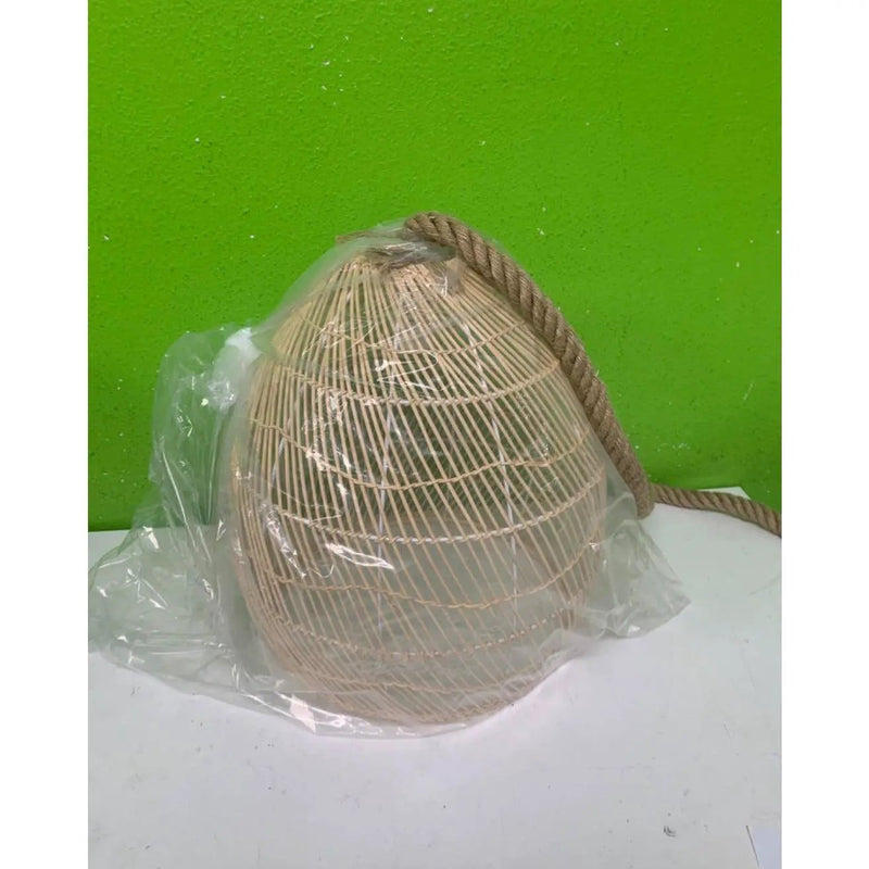 WalmHomie Hand Woven Pendant Light Rattan Lamp Shade,Rope Lamp by Selzalot