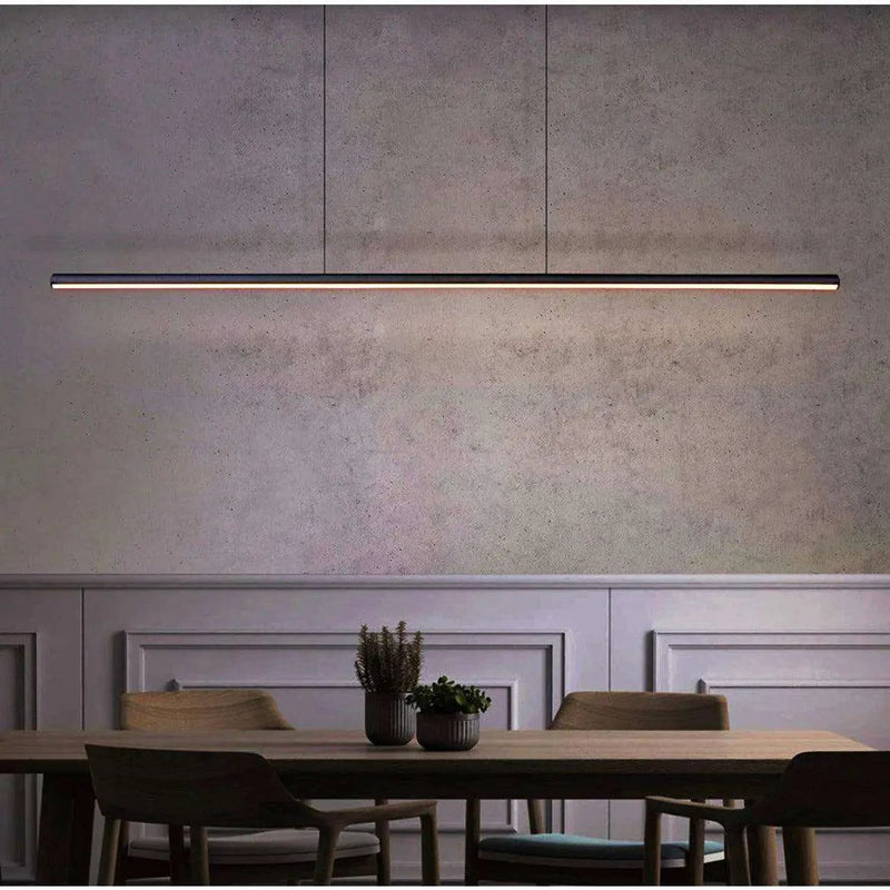 Zicbol Kitchen Island Pendant Lighting 40.94 Inch Linear Light Fixture Chandelier 16W 3000K Warm Light Dimmable LED Hanging Light Fixture for Dining Room, Kitchen, Breakfast Bar, Living Room Black by Selzalot