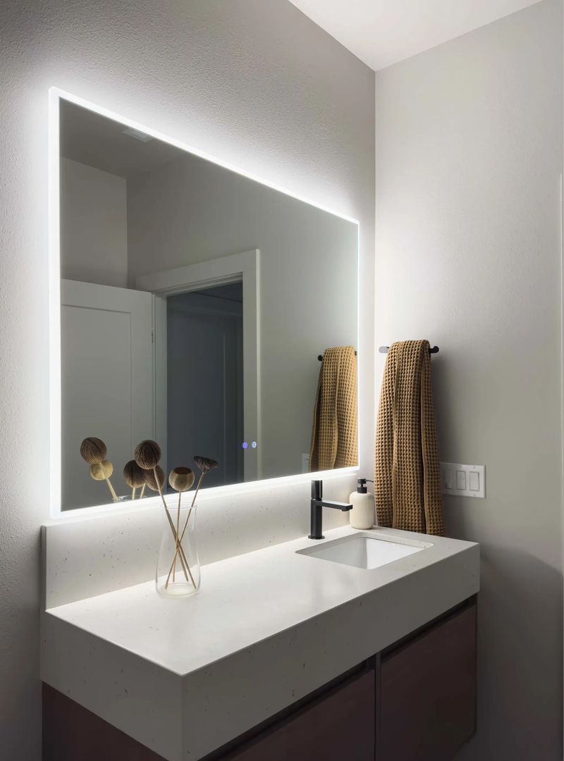 Zeek 48"x36" Backlit LED Rectangular Bathroom Wall Mirror MA4836 by ZEEK