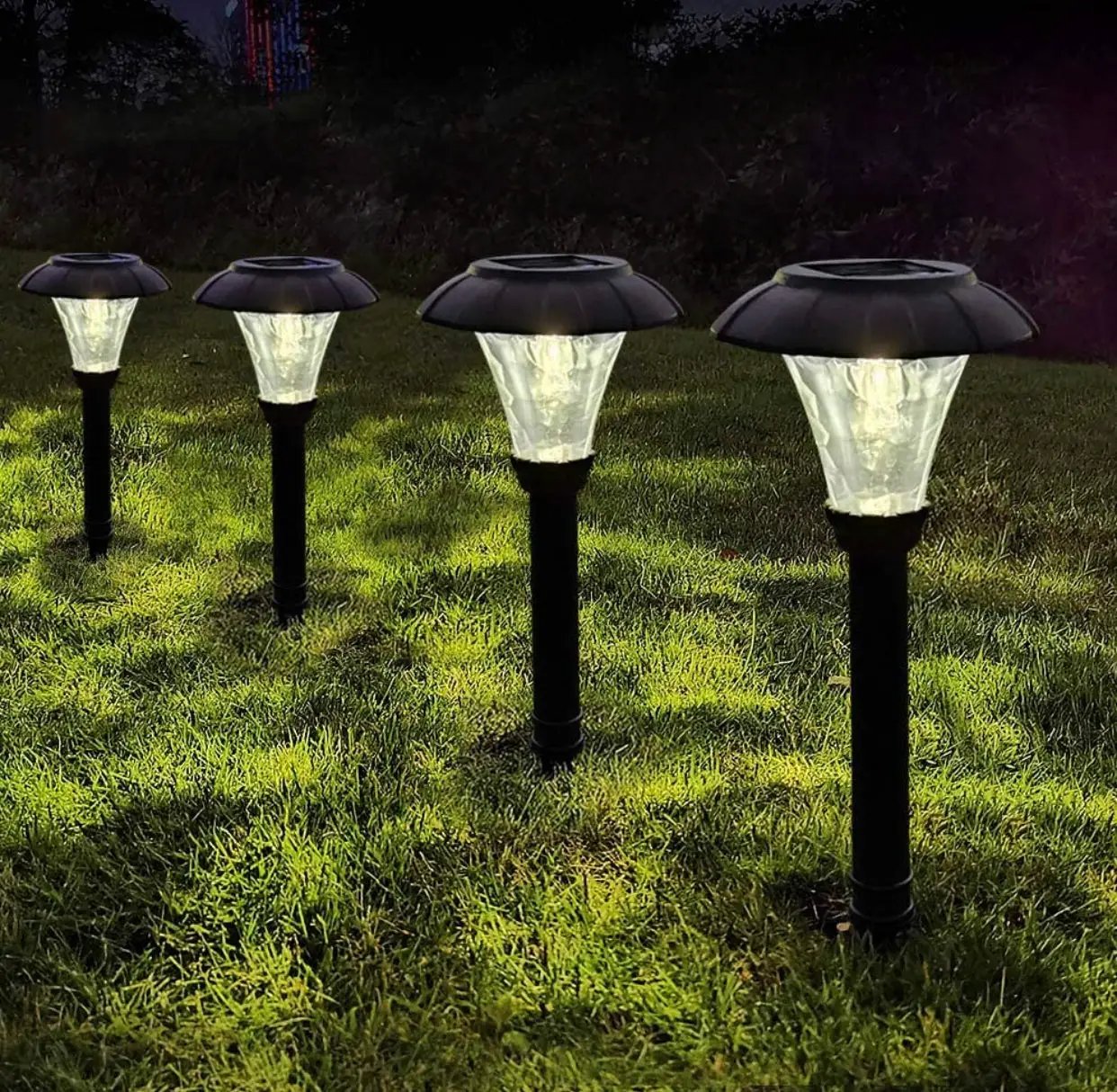 SmartYard Solar Pathway LED Lights -12 Pack (Warm White) by Outdoor Solar Outlet