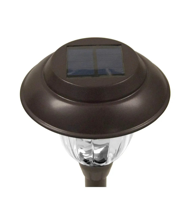 High-End Solar LED Pathway Lights Glass And Stainless Steel (10-Pack) by Outdoor Solar Outlet