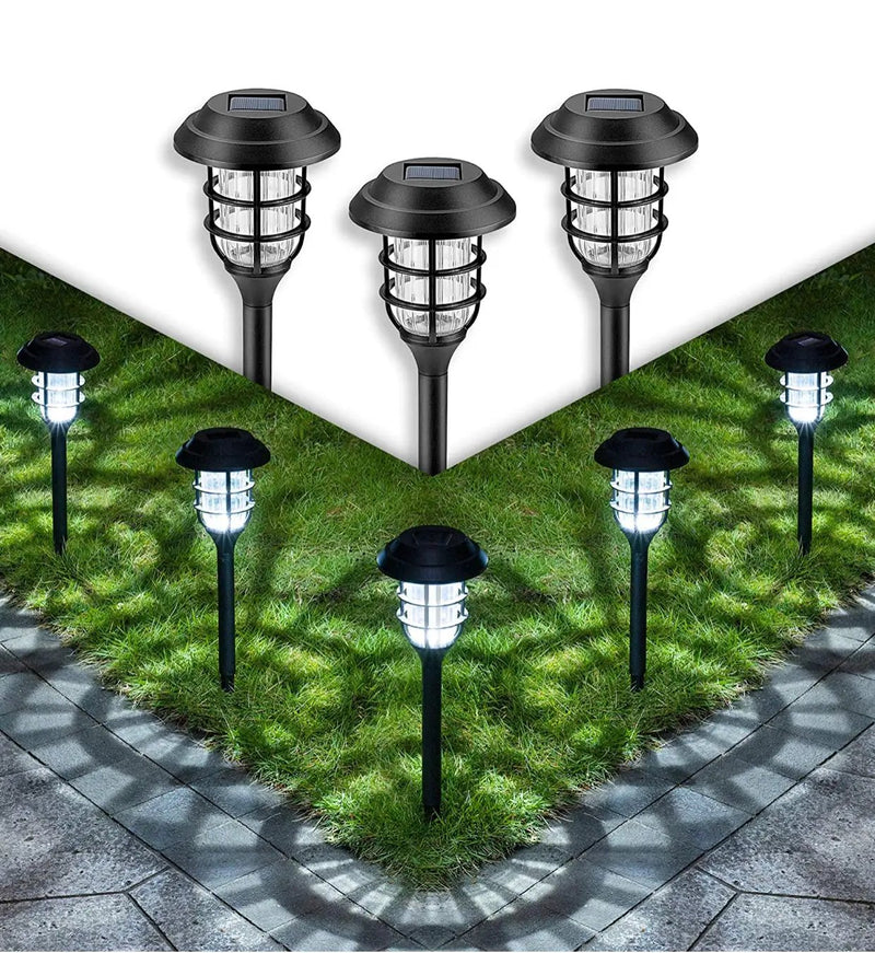 LANSGARINE Solar Pathway Lights Outdoor 8 Pack by Outdoor Solar Outlet