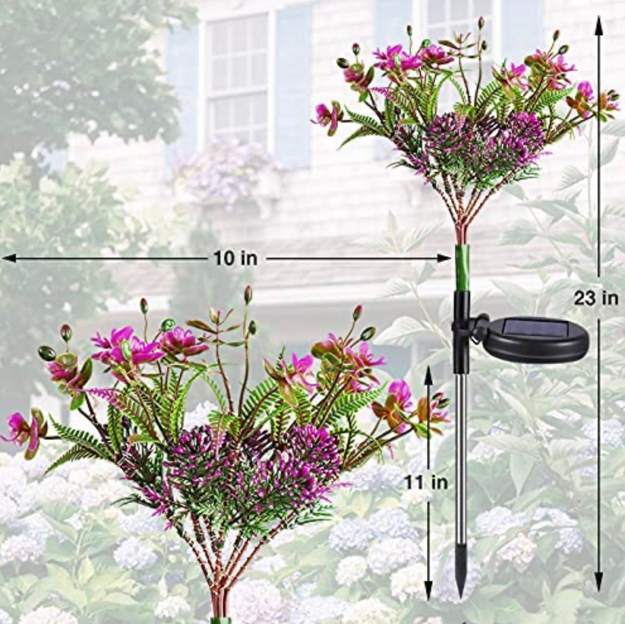 2 Pack Solar Powered Phalaenopsis Flowers Lights Design, Waterproof by Outdoor Solar Outlet