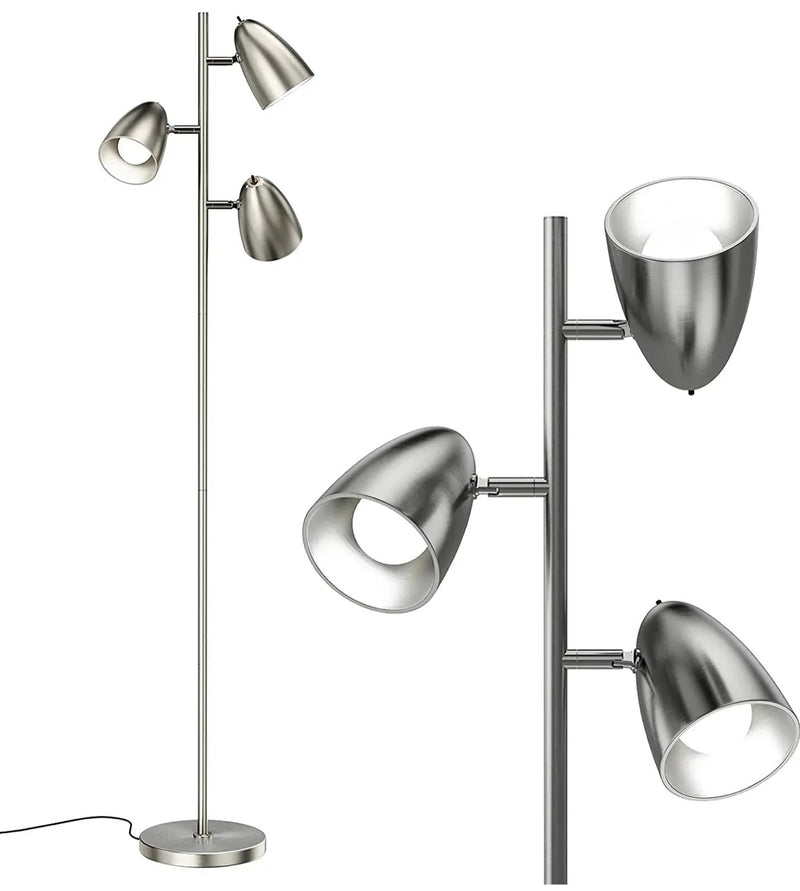 LED Reading and Floor Lamp - Standing Tall Pole Lamp with 3 LED Bulbs by Outdoor Solar Outlet