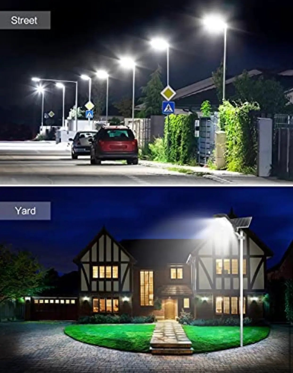 4400W Solar Street Lights Outdoor, Dusk to Dawn Solar Led Outdoor Light with Remote Control, 6500K Daylight White by Outdoor Solar Outlet