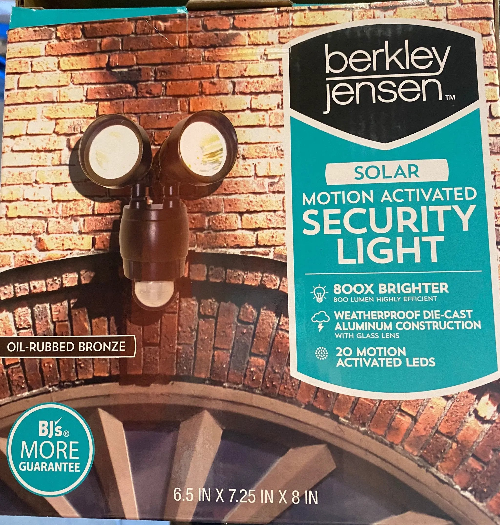 Berkley Jensen 800-Lumen Solar Security Light by Outdoor Solar Outlet