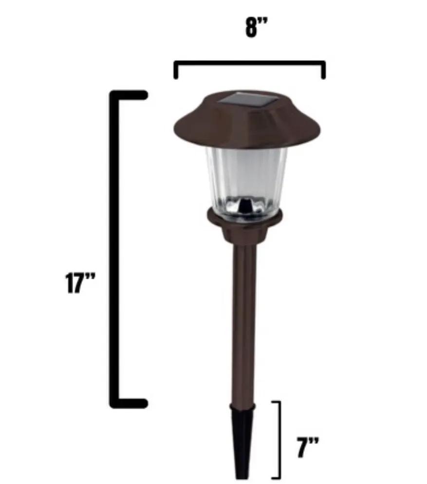 SmartYard Bronze 8-Piece Large Solar Pathway Lights - Changing Color Model SGL-13119 by Outdoor Solar Outlet