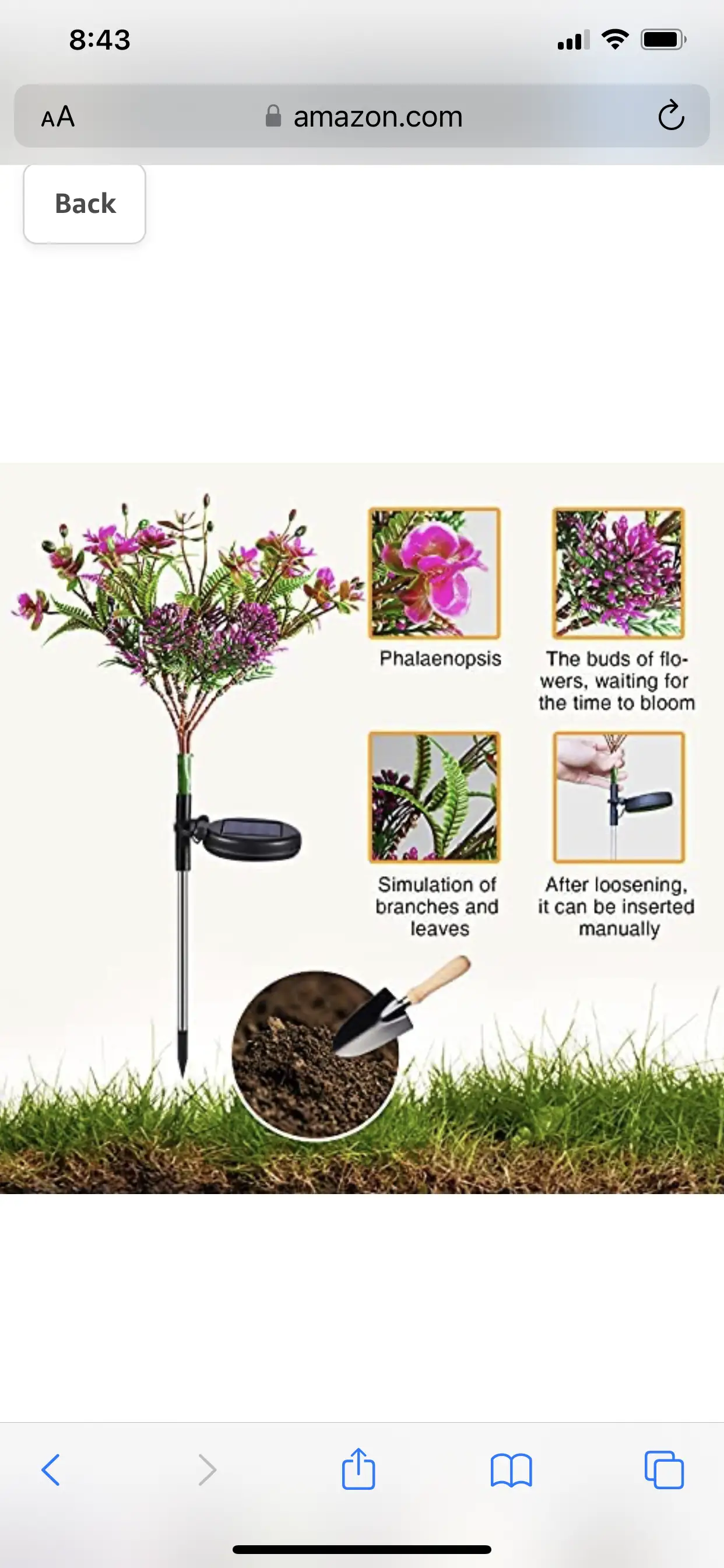 2 Pack Solar Powered Phalaenopsis Flowers Lights Design, Waterproof by Outdoor Solar Outlet