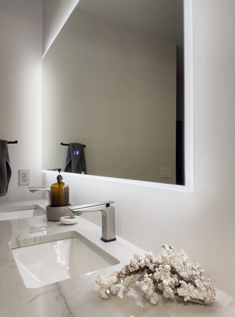 Zeek 60"x36" Backlit LED Rectangular Bathroom Wall Mirror For Double Vanity MA6036 by ZEEK