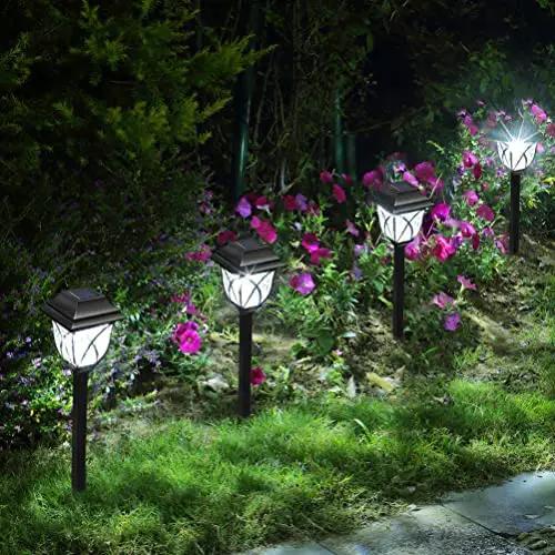 8 Pack Solar LED Lights,Large Rotating Outdoor Pathway Up To 10 Lumen by Outdoor Solar Outlet