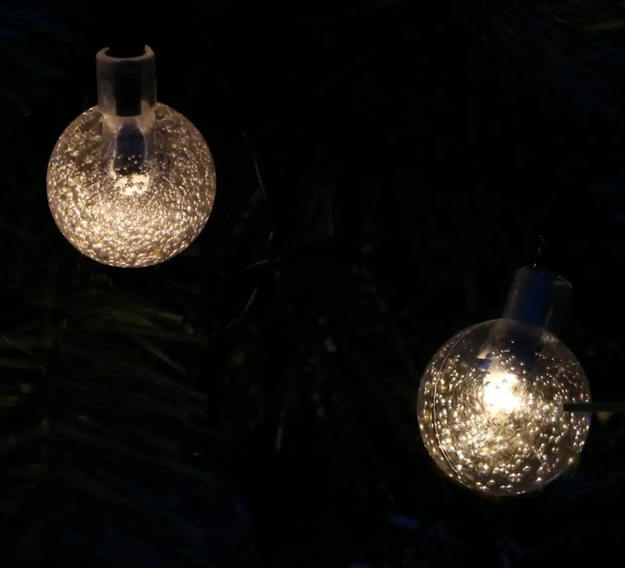 50 LED Solar Lamp Crystal Ball Globe Bulbs Waterproof -27Ft by Outdoor Solar Outlet