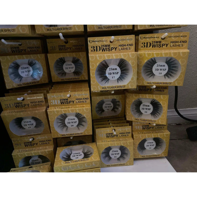 RetroTress 3D 25mm Wispy High-End Lashes Mink Matte 100% HAND MADE Eyelashes Bulk by Selzalot