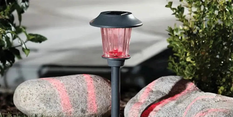 8 Pack Solar Pathway LED Lights Outdoor Color Changing -Stainless Steel by Outdoor Solar Outlet
