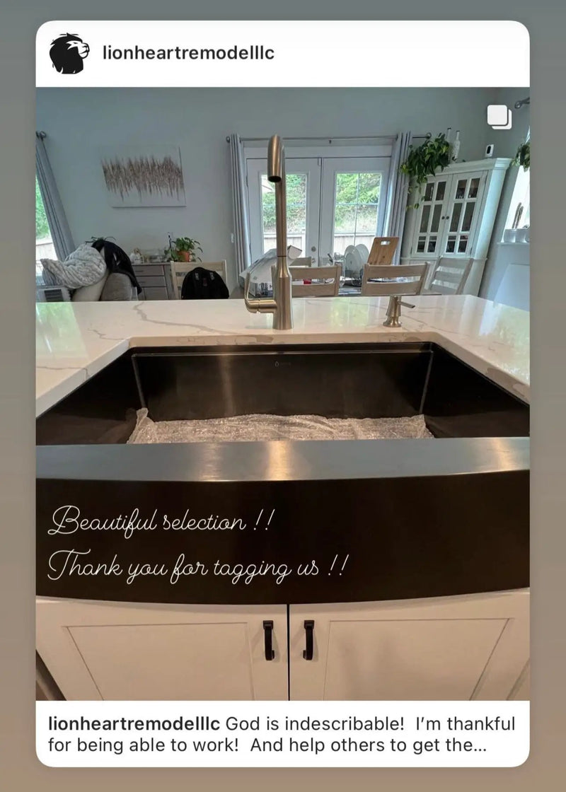 Zeek 33" Farmhouse Workstation Single Bowl Gunmetal Matte Black Kitchen Sink With Accessories PVD Nano Tech Coating ENZO ZA-B332 by ZEEK