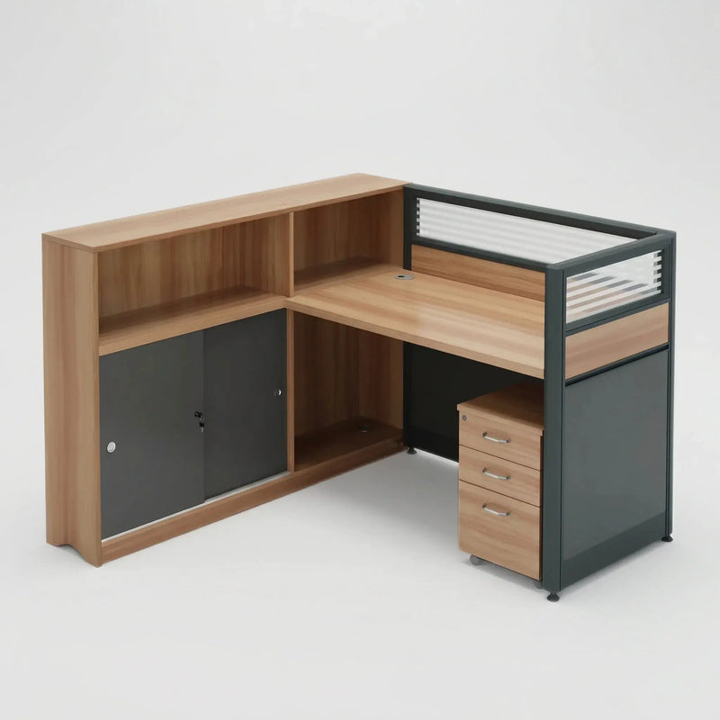 Orlian · L-Shaped Cubicle Workstation by Arc Grove