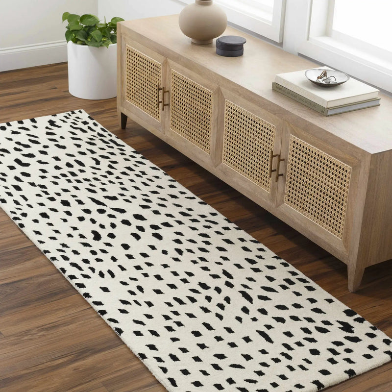 Athena White Giraffe Print Wool Rug by Boutique Rugs