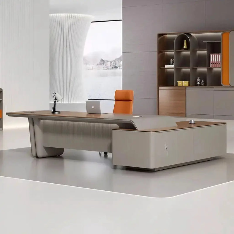 Caster · Modern L-Shaped Executive Desk by Arc Grove