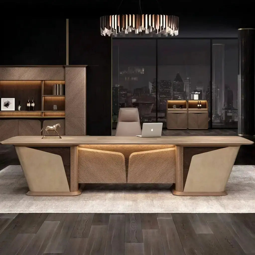 Brandy · Office Shelves w/ Integrated Lighting & Storage by Arc Grove