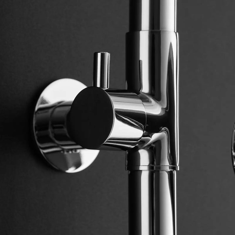 Chrome Brass Rainfall Shower Panel Wall Mounted Combo Set System by DirectDeals