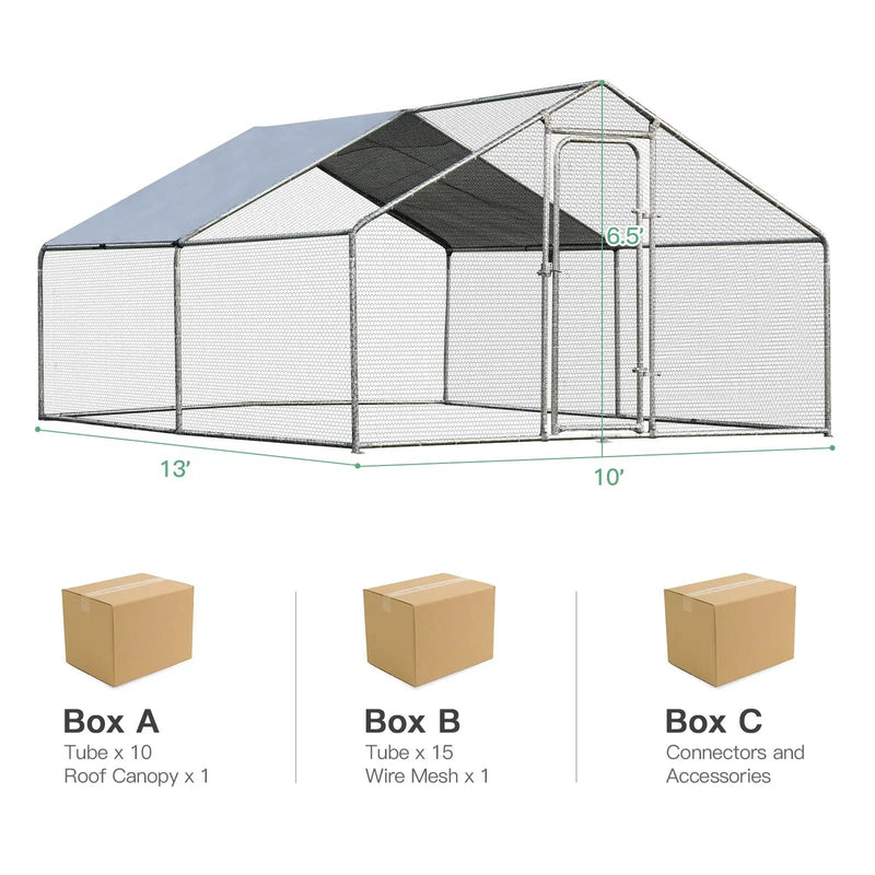 Large Walk in Shade Cage Chicken Coop with Roof Cover by DirectDeals