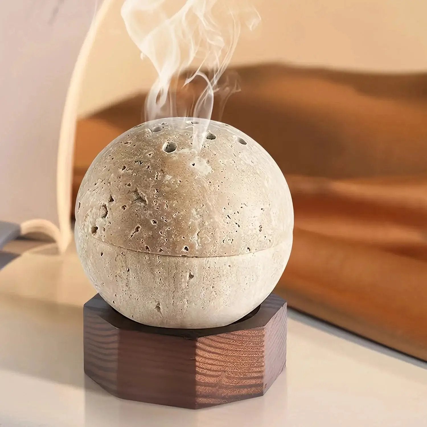 Incense Burner - Handmade Natural Round by House Of Avana