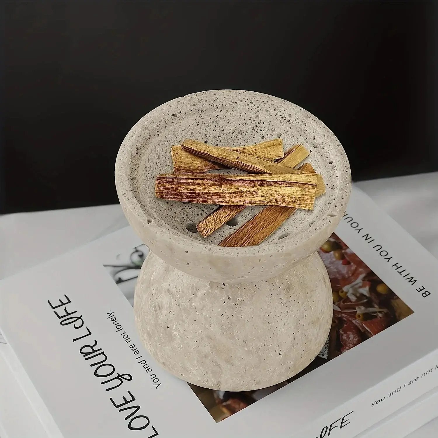 Incense Burner - Handmade Natural Round by House Of Avana