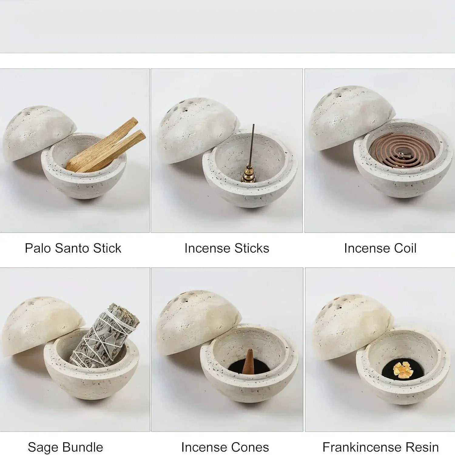 Incense Burner - Handmade Natural Round by House Of Avana