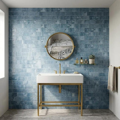 Blue Backsplash