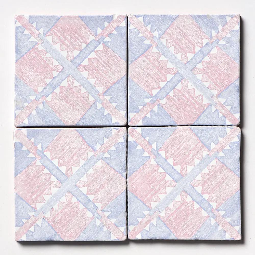 Indigo Wash Manta Glossy Glazed Terracotta Tiles 6x6 by Stonetiledepot