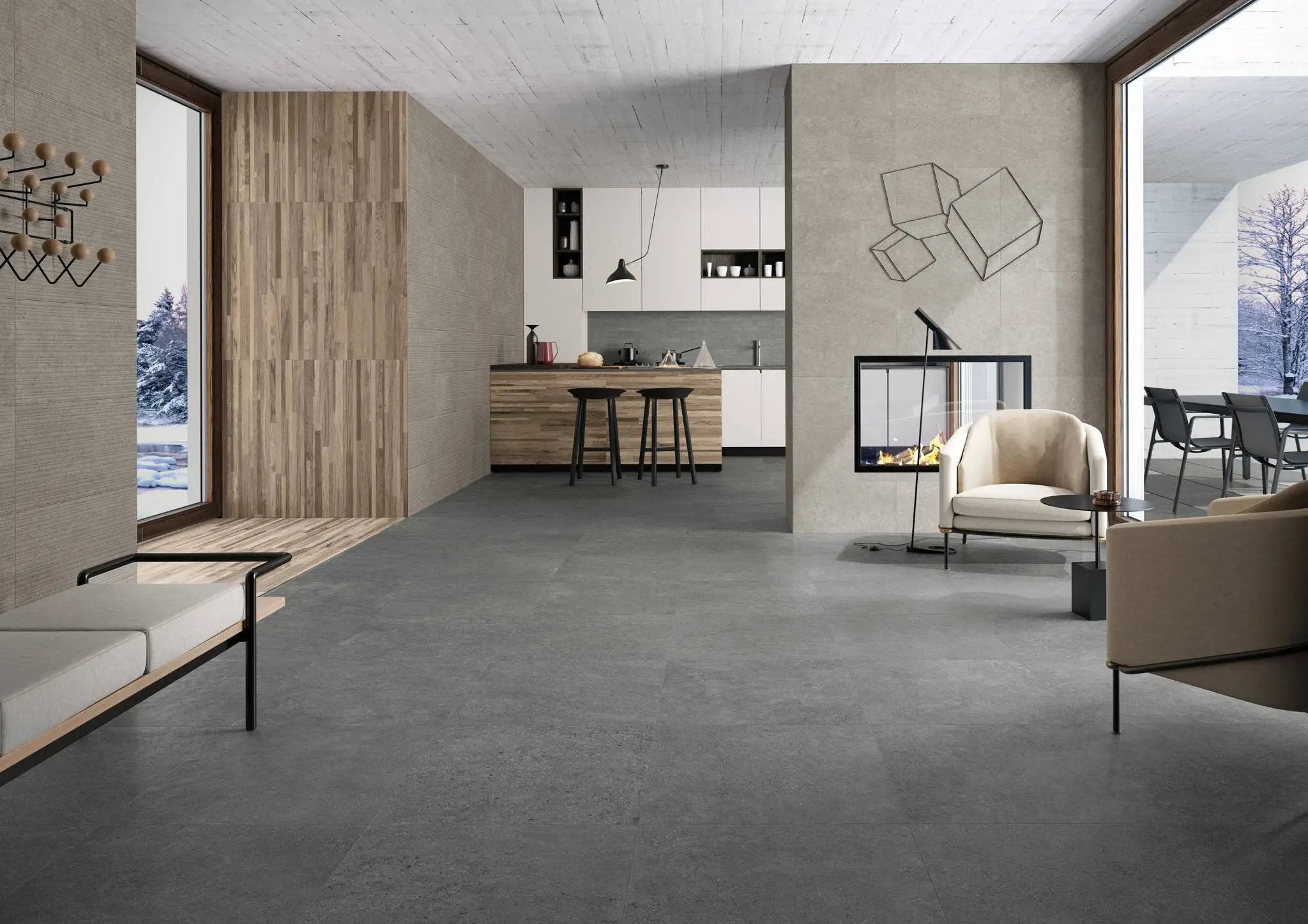 Infinity Cosmos Stone Look Porcelain Tiles 24x24 by landmarkceramics