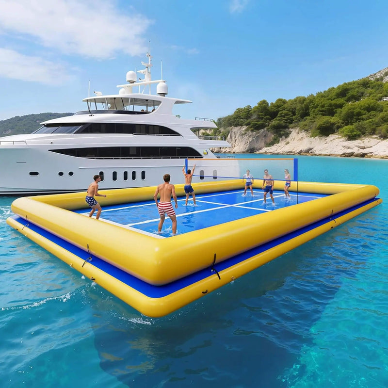 [26X46FT] Inflatable Commercial Floating Pickleball And Volleyball Court With Net (SAK39071) by SAKSBY WHOLESALE