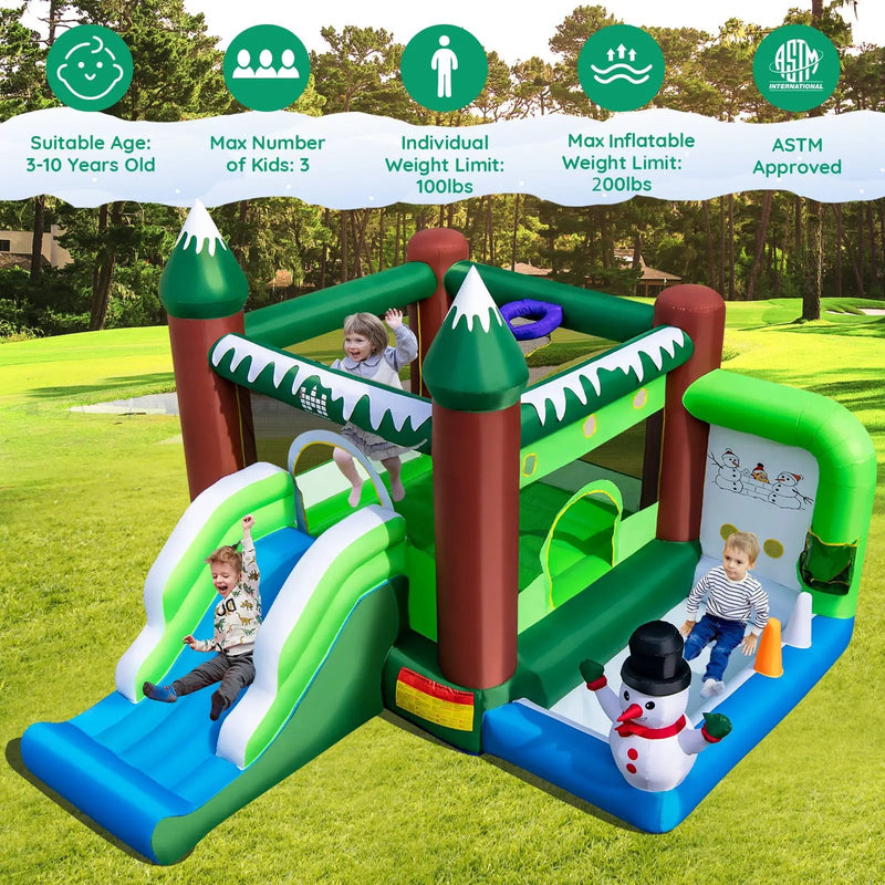 Inflatable Christmas Bouncy House with 735w Blower by DirectDeals