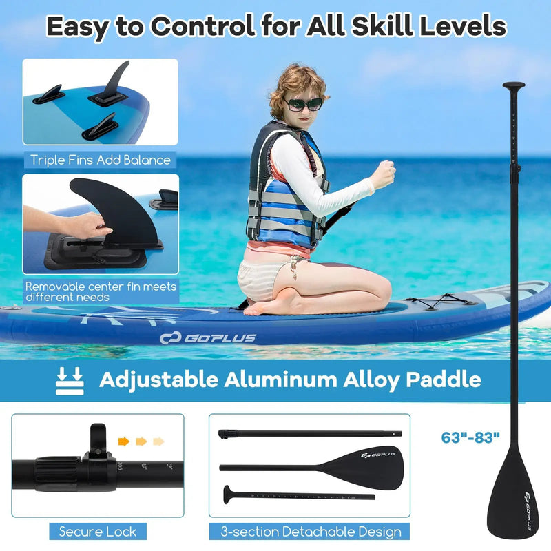 Inflatable Stand Up Paddle Board Sup Board with Premium SUP Accessories by DirectDeals