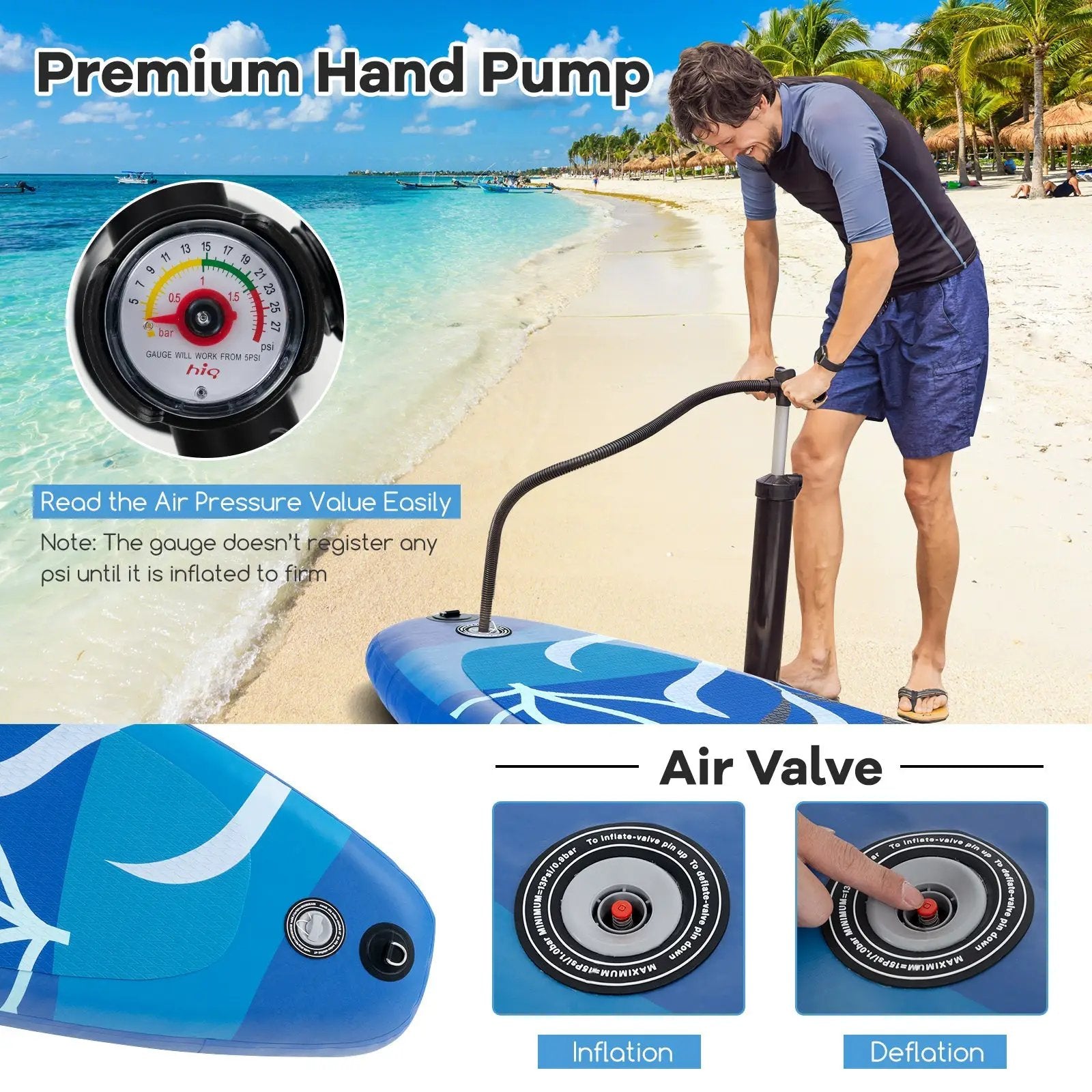 Inflatable Stand Up Paddle Board Sup Board with Premium SUP Accessories by DirectDeals