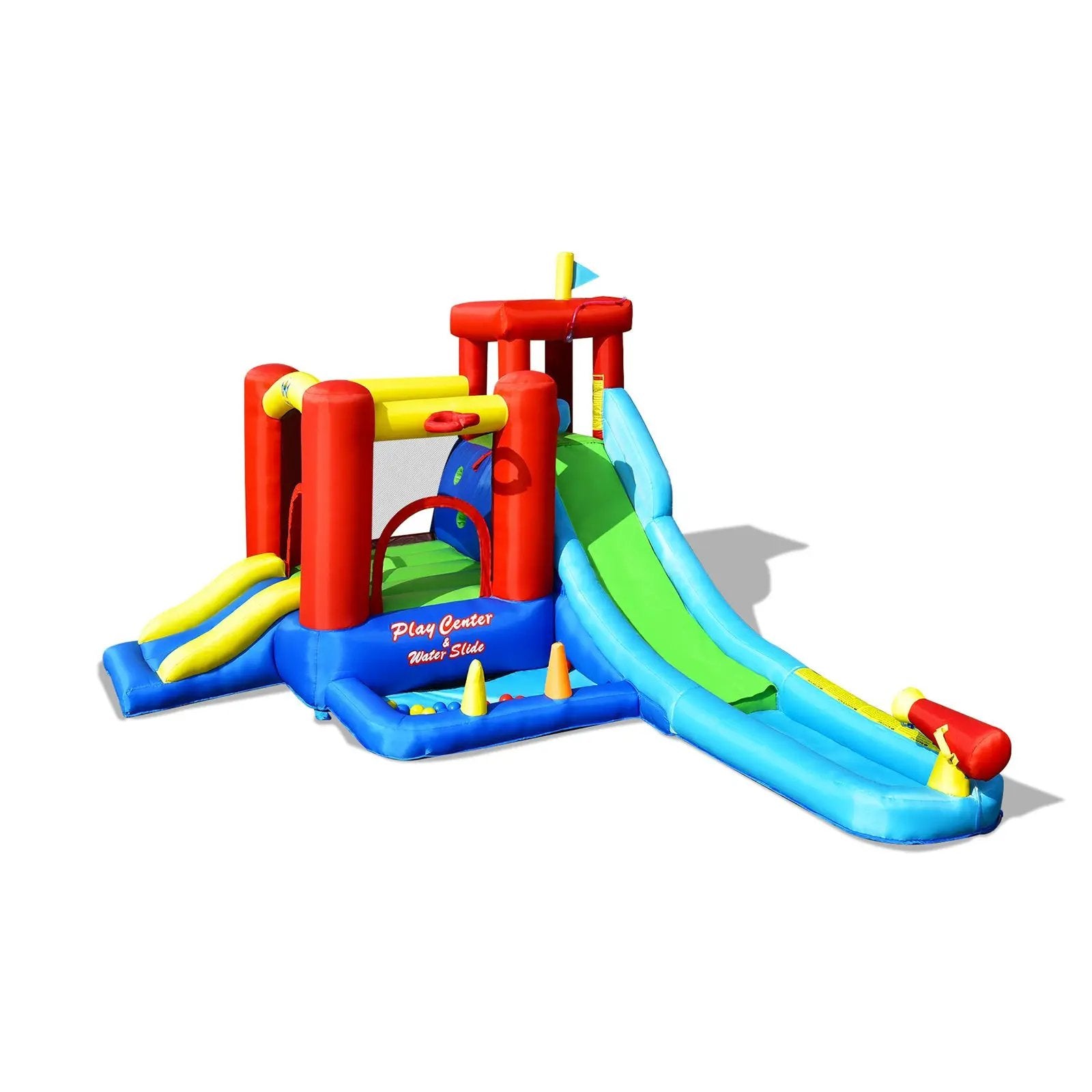 9-in-1 Inflatable Kids Water Slide Bounce House without Blower by DirectDeals
