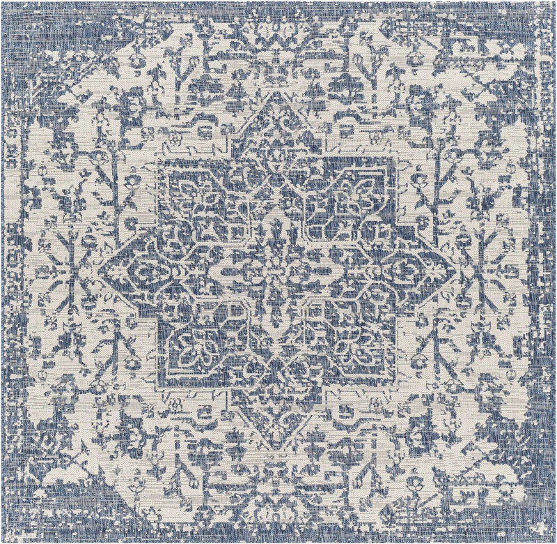 Dark Blue Kilmacolm Indoor & Outdoor Area Rug - Clearance by Boutique Rugs