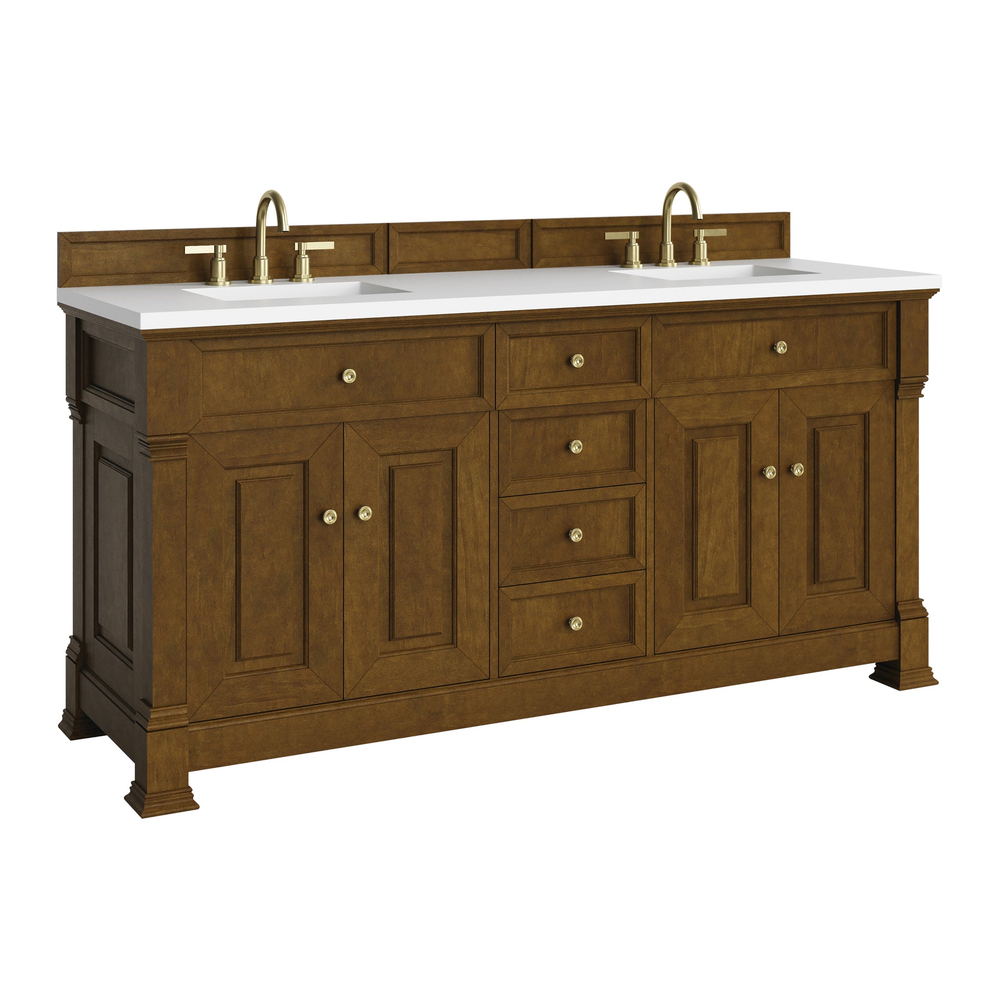 James Martin Brookfield 72" Double Bathroom Vanity, Honey Oak, view 28