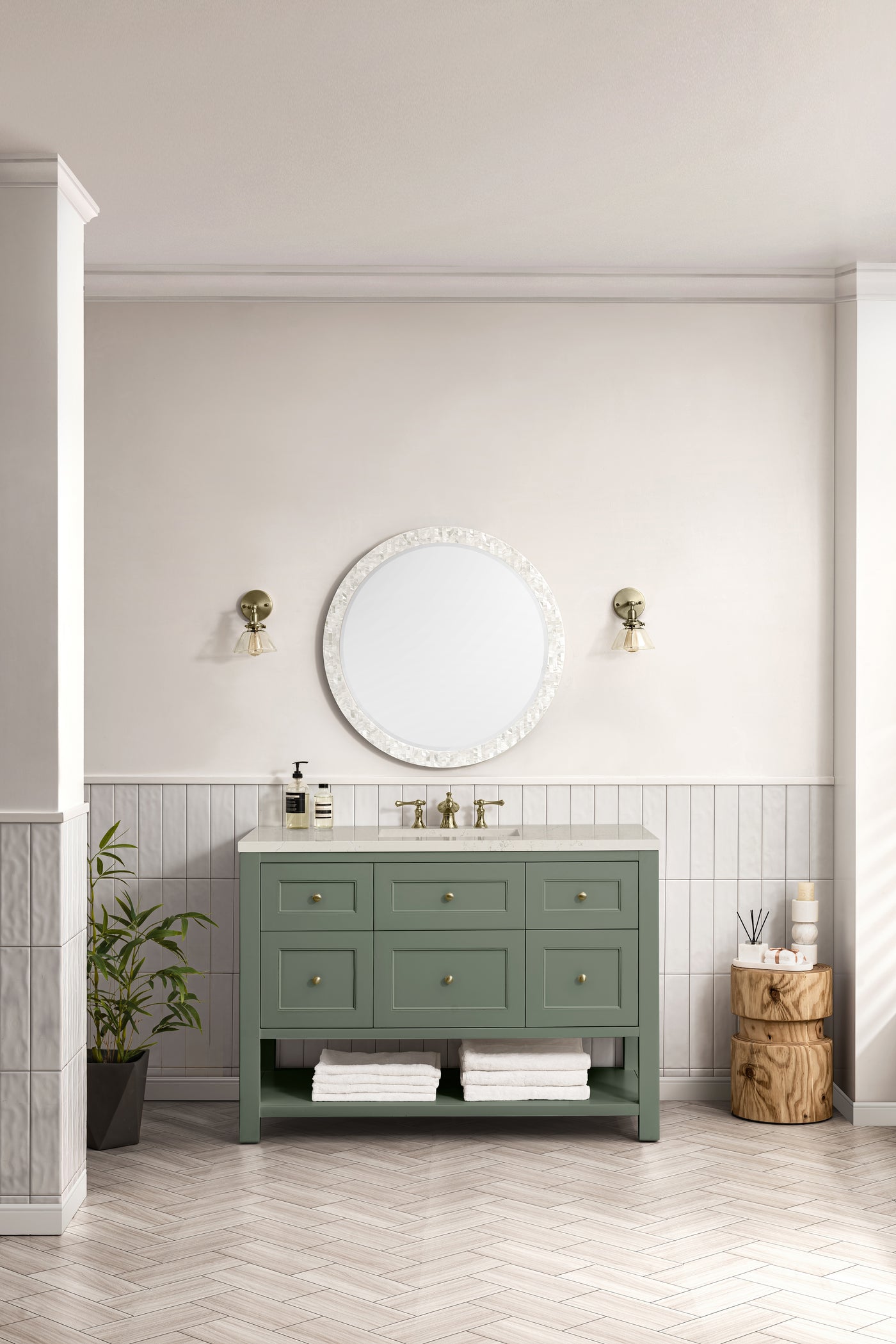 James Martin Breckenridge 48" Single Bathroom Vanity, Smokey Celadon, view 36