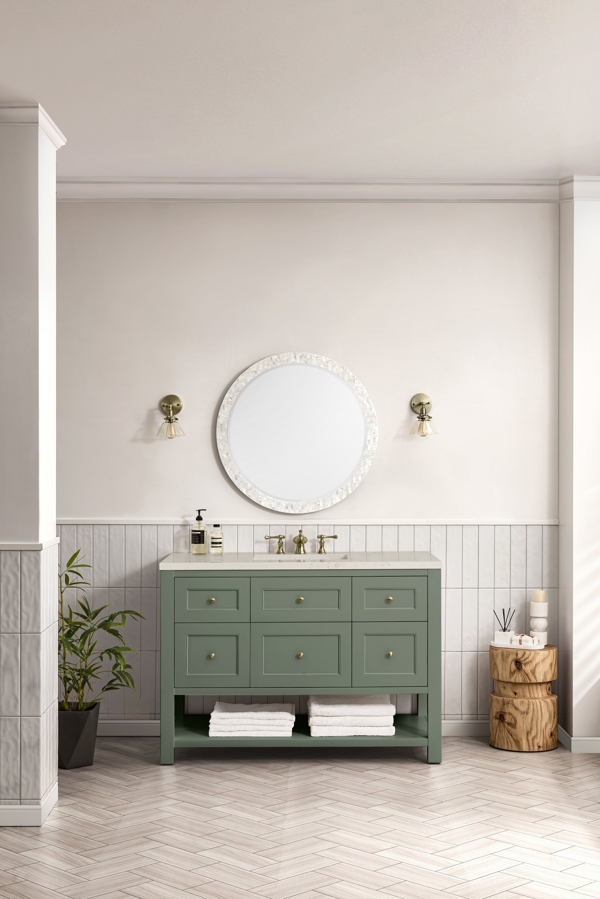 James Martin Breckenridge 48" Single Bathroom Vanity, Smokey Celadon, view 36