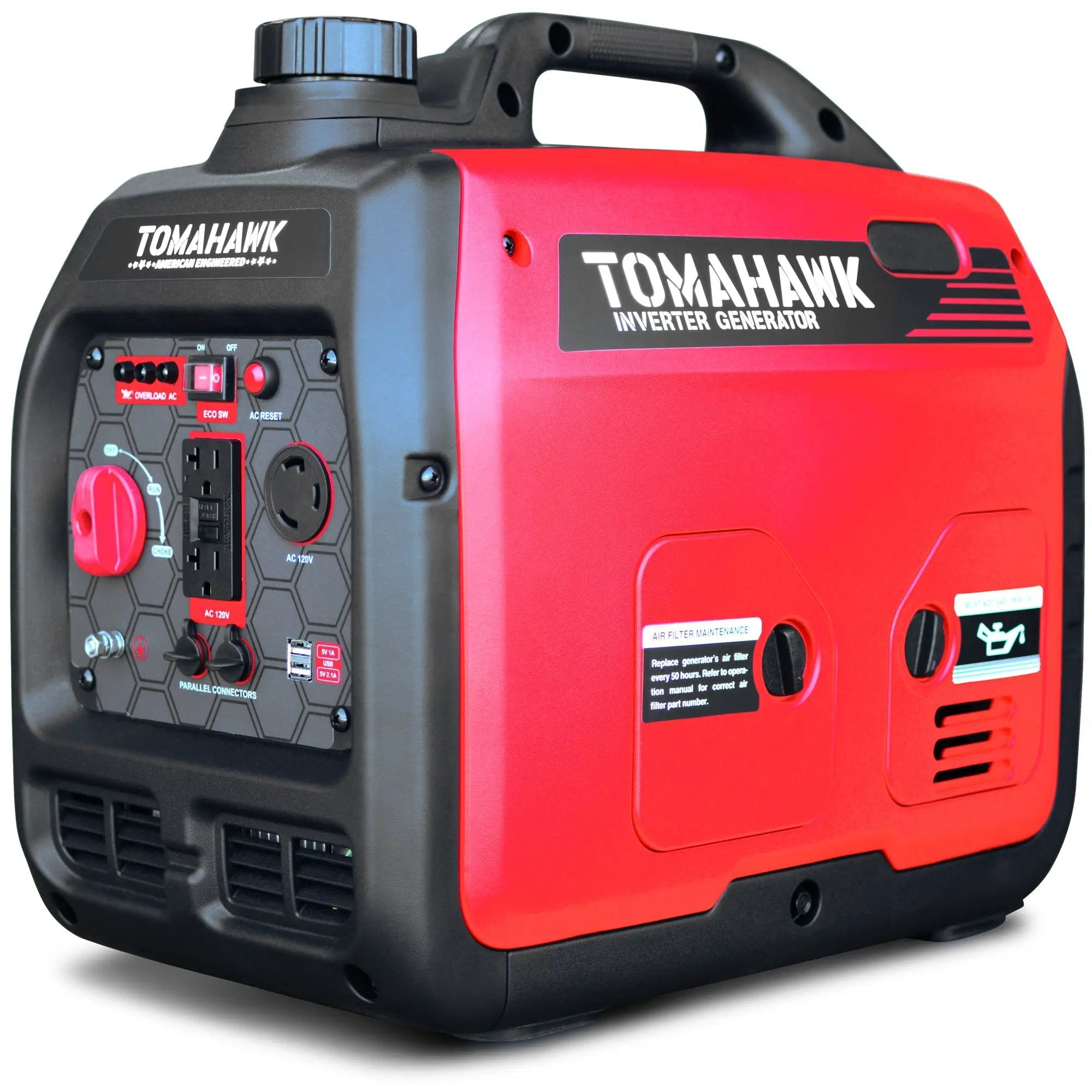 3000 Watt Inverter Generator Super Quiet Portable Gas Power Professional Use by Tomahawk Power